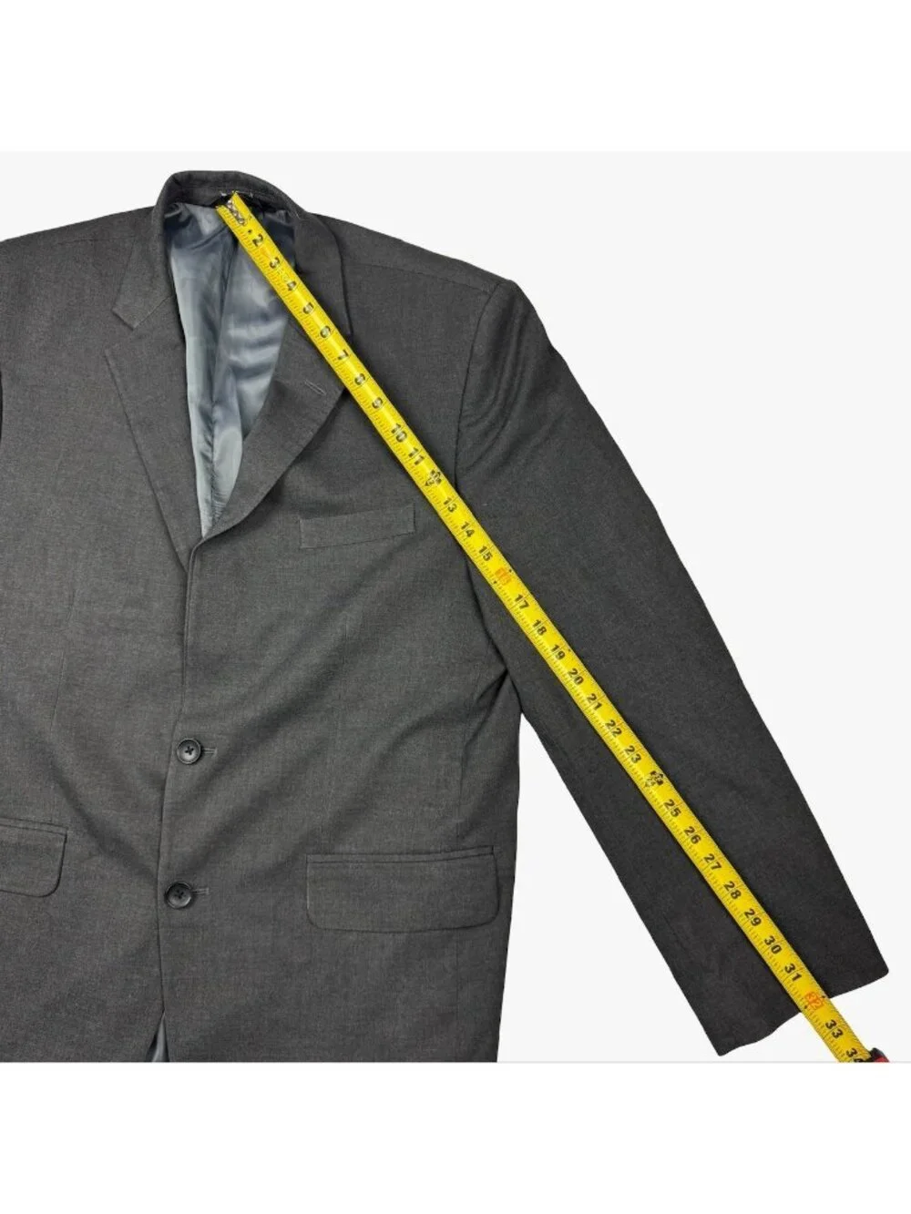 Haggar Men’s Polyester Blend 2-Button Blazer Gray • 42R